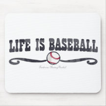 La vida es béisbol Mousepad Alfombrillas De Ratón