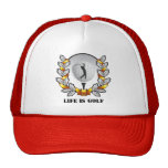 La vida es casquillo de la bola de la camiseta de  gorros bordados