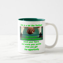 La vida es como fútbol tazas de café