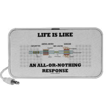 La vida es como una respuesta todo o nada iPod altavoces