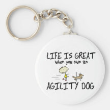 La vida es gran llavero del perro de la agilidad