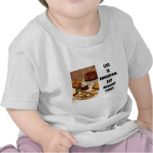 La vida es incierta.  Coma el postre primer. (Humo Camiseta