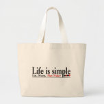La vida es simple bolsa de mano