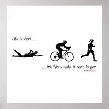 La vida es… triathlons cortos hace que parece más  posters