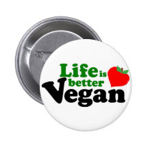 La vida es un mejor vegano pins