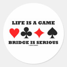 La vida es un puente del juego es seria (la actitu pegatinas redondas