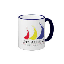 La vida es una taza de la playa de Breeze™_Paint-T