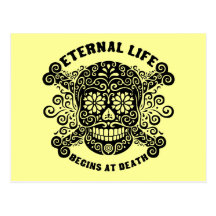 La vida eterna comienza en la muerte tarjeta postal