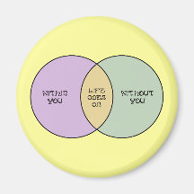 La vida va en Venn Imán De Frigorifico