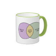 La vida va en Venn Taza De Café