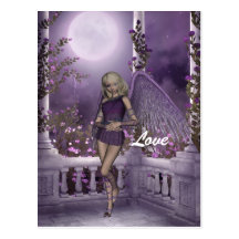 La violeta del ángel encanta la postal