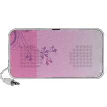 La violeta remolina en blanco rosado iPhone altavoces