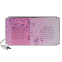 La violeta remolina en blanco rosado mp3 altavoces