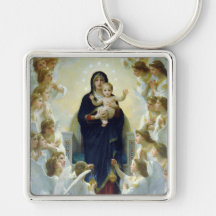 La Virgen con ángeles, Guillermo Bouguereau Llavero