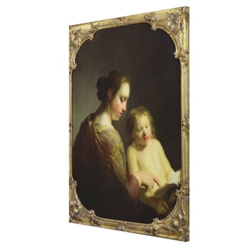 La Virgen que enseña al niño Cristo a leer Lona Estirada Galerias