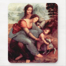 La Virgen y el niño con St Anne Alfombrilla De Ratones