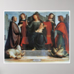 La Virgen y el niño Enthroned… Poster