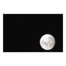 La vista de una Luna Llena, también muestra Marte Arte Fotográfico