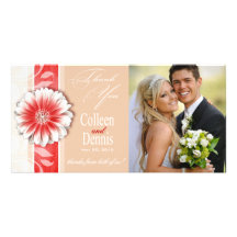 La voluta 1 de la margarita del Gerbera le agradec Tarjetas Fotograficas Personalizadas