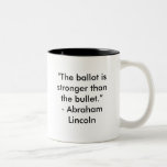 "La votación es más fuerte que la bala. " Tazas De Café