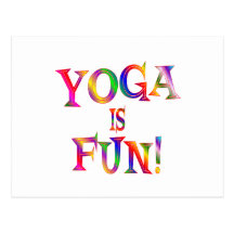La yoga es diversión tarjetas postales