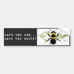 La yoga habla: ¡Ahorre la reserva de la abeja… el  Etiqueta De Parachoque