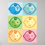 La yoga habla al bebé: Toda la lona de Chakras del Poster