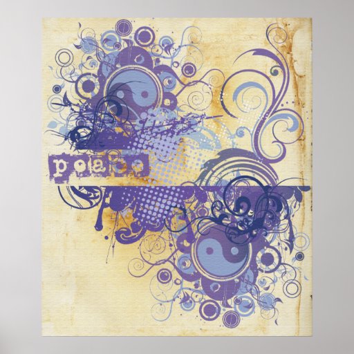 La yoga habla: Paz púrpura Chakra Poster