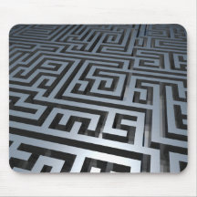 Laberinto del metal alfombrillas de raton