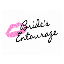 Labios de la comitiva de las novias tarjeta postal