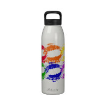 Labios del arco iris botella de beber