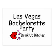 Labios del fiesta de Las Vegas Bachelorette Tarjeta Postal