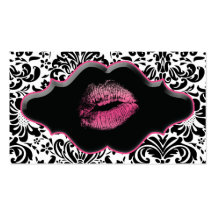 Labios del rosa de la tarjeta de visita del balnea