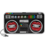 labios retros de la boca del gruñido del arenador  notebook altavoz