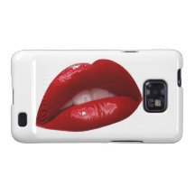 Labios rojos deliciosos del lápiz labial de la muj samsung galaxy s2 funda