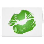 Labios verdes tarjeta
