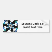 Labios y salchichas pegatina de parachoque