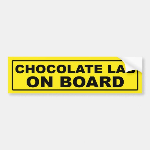 Laboratorio del chocolate a bordo pegatina de parachoque