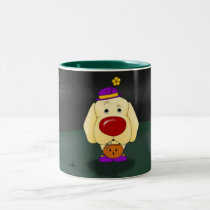 Labrador amarillo Retreiver Halloween tazas