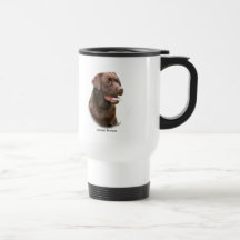Labrador retriever del chocolate tazas