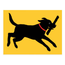 Labrador retriever (negro) tarjetas postales