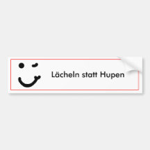 Lächeln statt Hupen smile Autoaufkleber