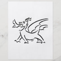 lado feliz del esquema del negro del dragón tarjetón