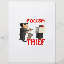 Ladrón polaco tarjeta publicitaria