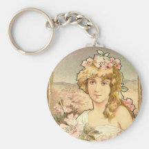 Lady Art deco Llaveros Personalizados