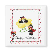 Ladybugflower imanes