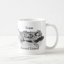 Lagarto de cuernos de Tejas, sapo córneo Tazas De Café