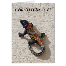 lagarto de los cumpleaños tarjetas