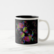 Lagarto del arco iris tazas