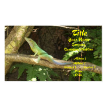 Lagarto verde jamaicano tarjetas personales